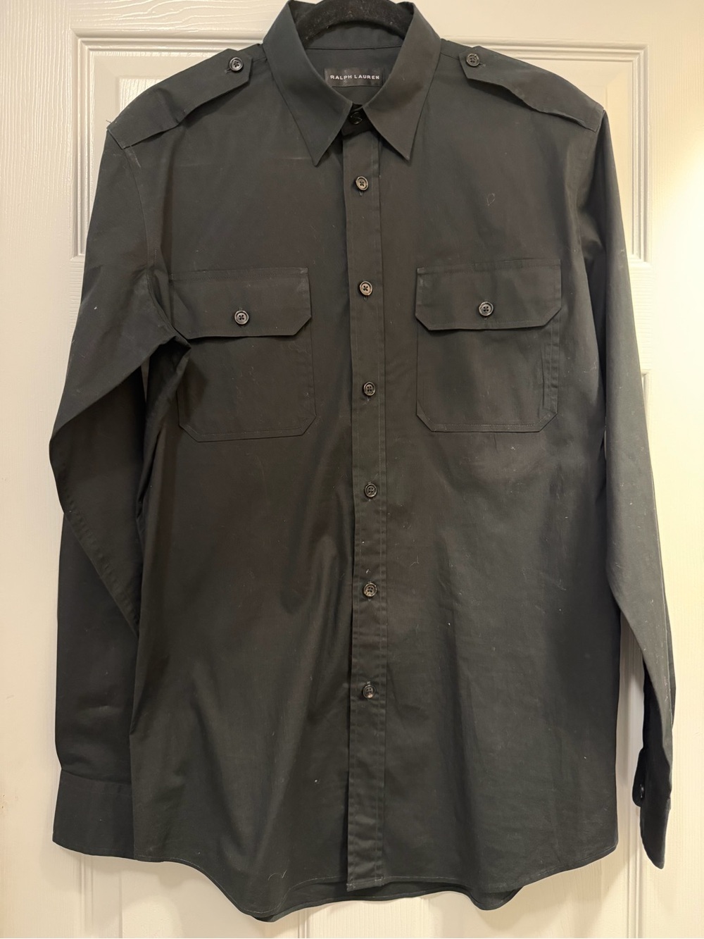 Ralph Lauren Black Long-Sleeve Utility Shirt
